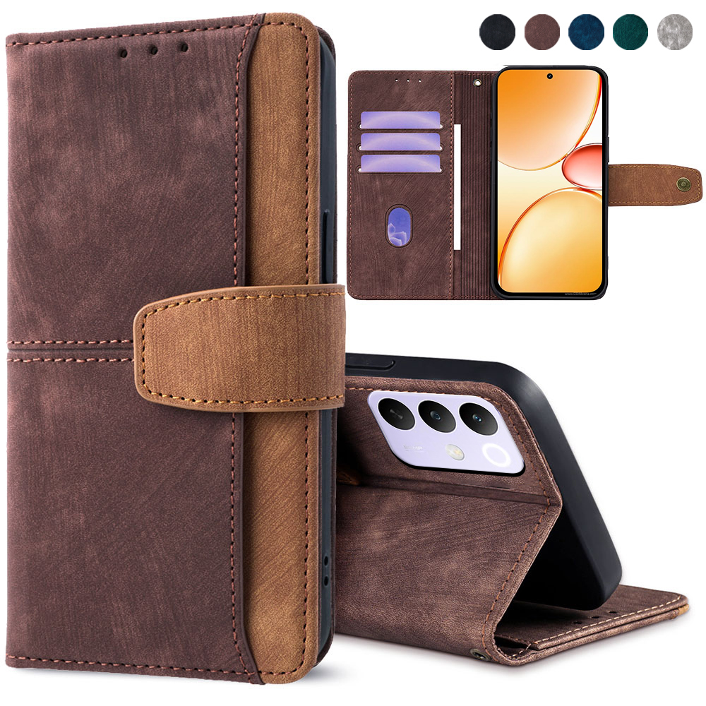 Realme C67 - Capa Clássica Tipo Livro com Suporte