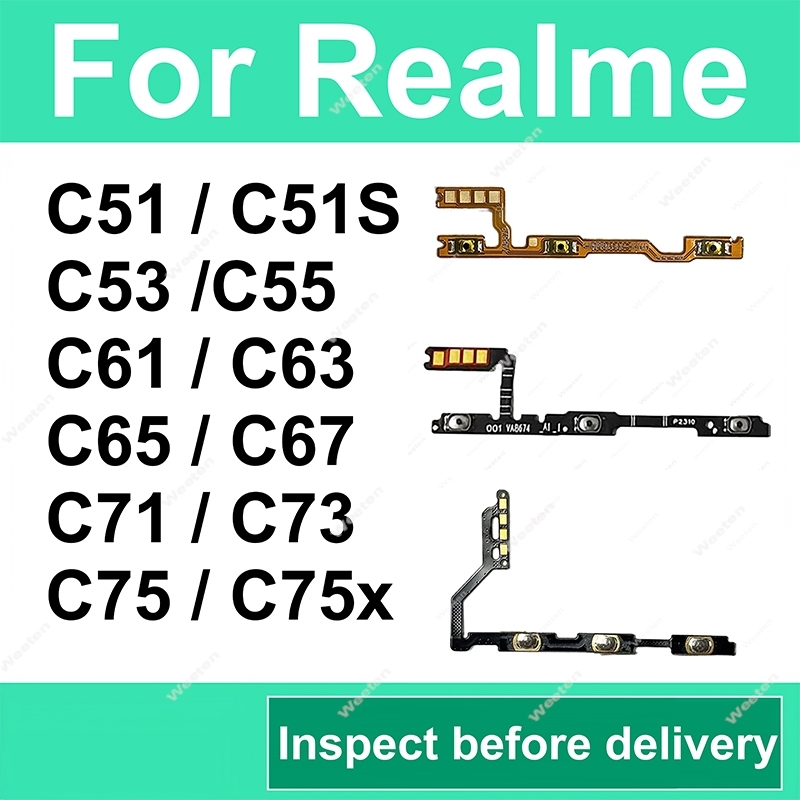 Realme C67 - Cabo Flex de Reparo para Teclas
