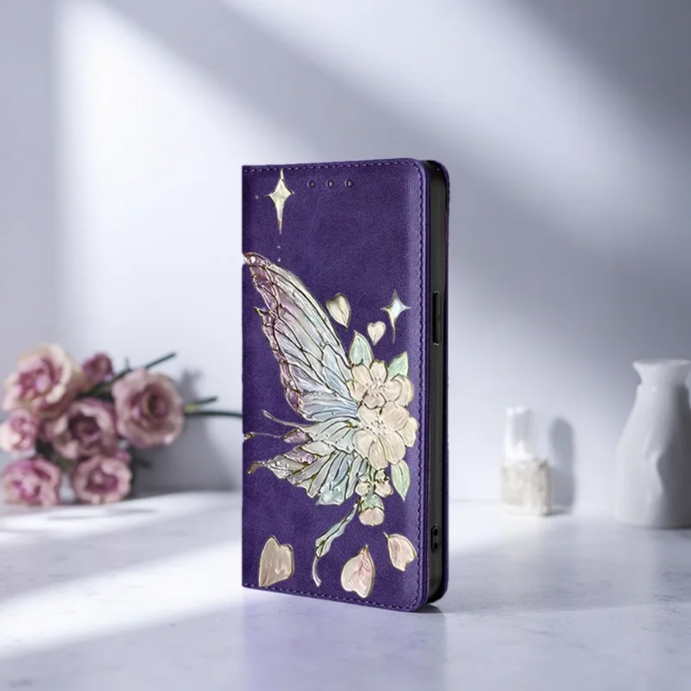 Samsung Galaxy S25 - Capa Carteira Magnética de Couro Pintada